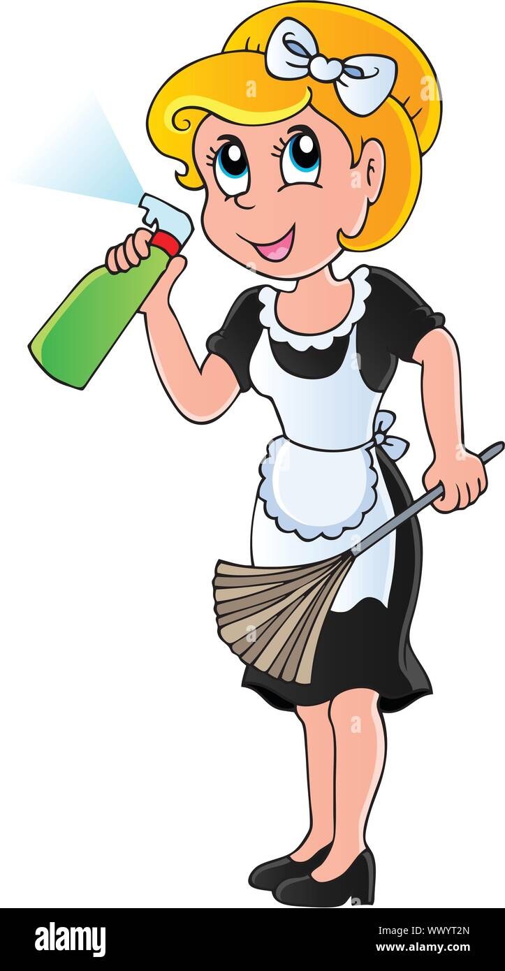 Горничная в отеле рисунок