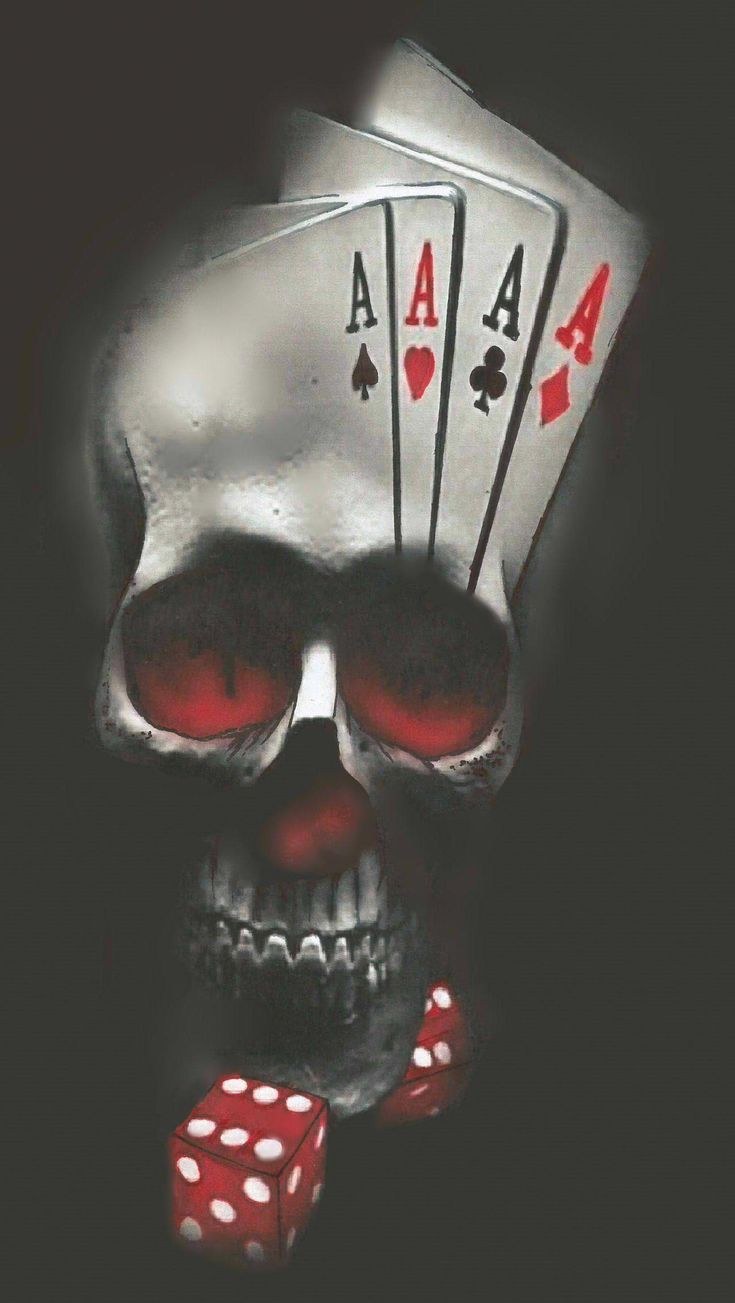 Колода карт с черепами