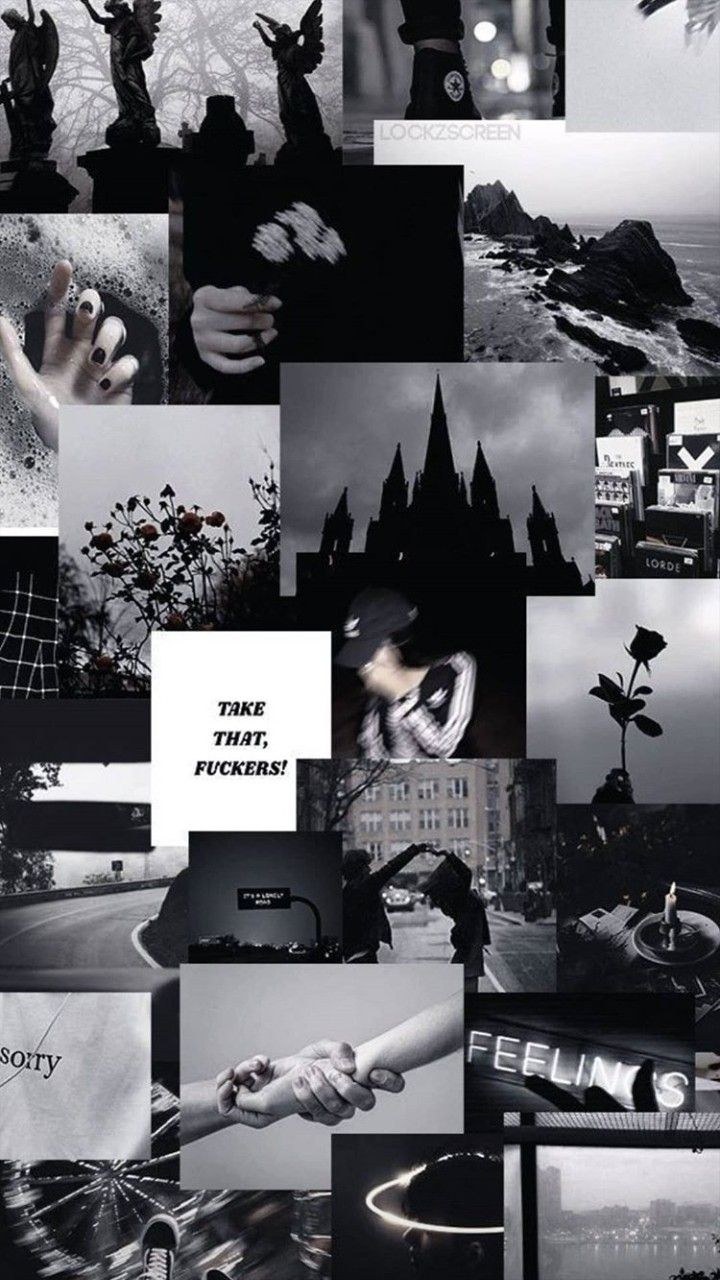 Эстетические коллажи черные