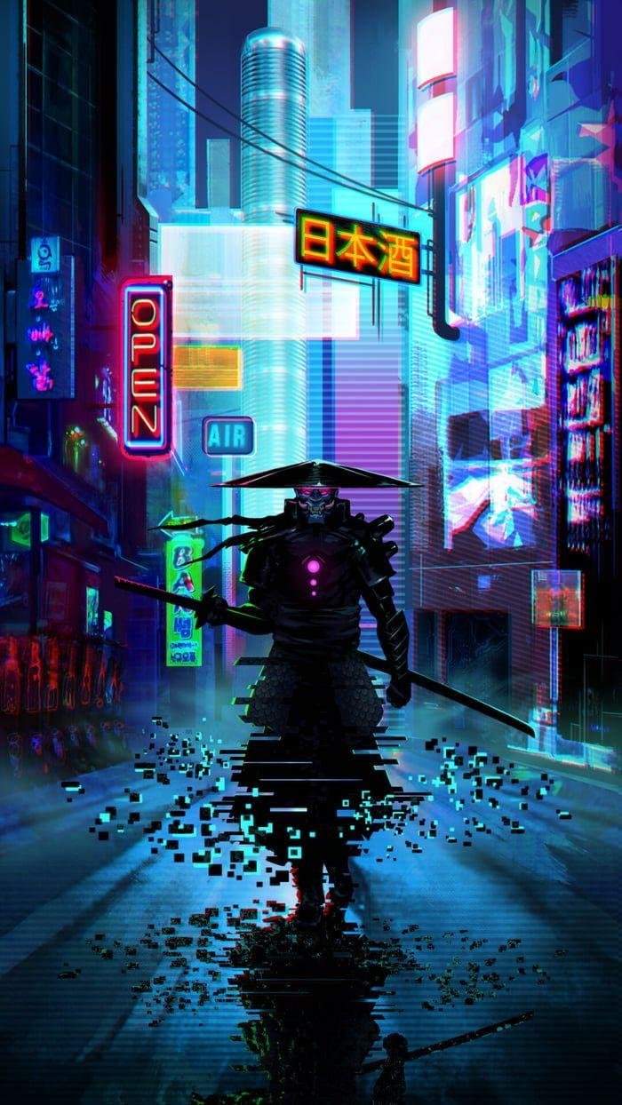 Самурай Cyberpunk 2077 Art