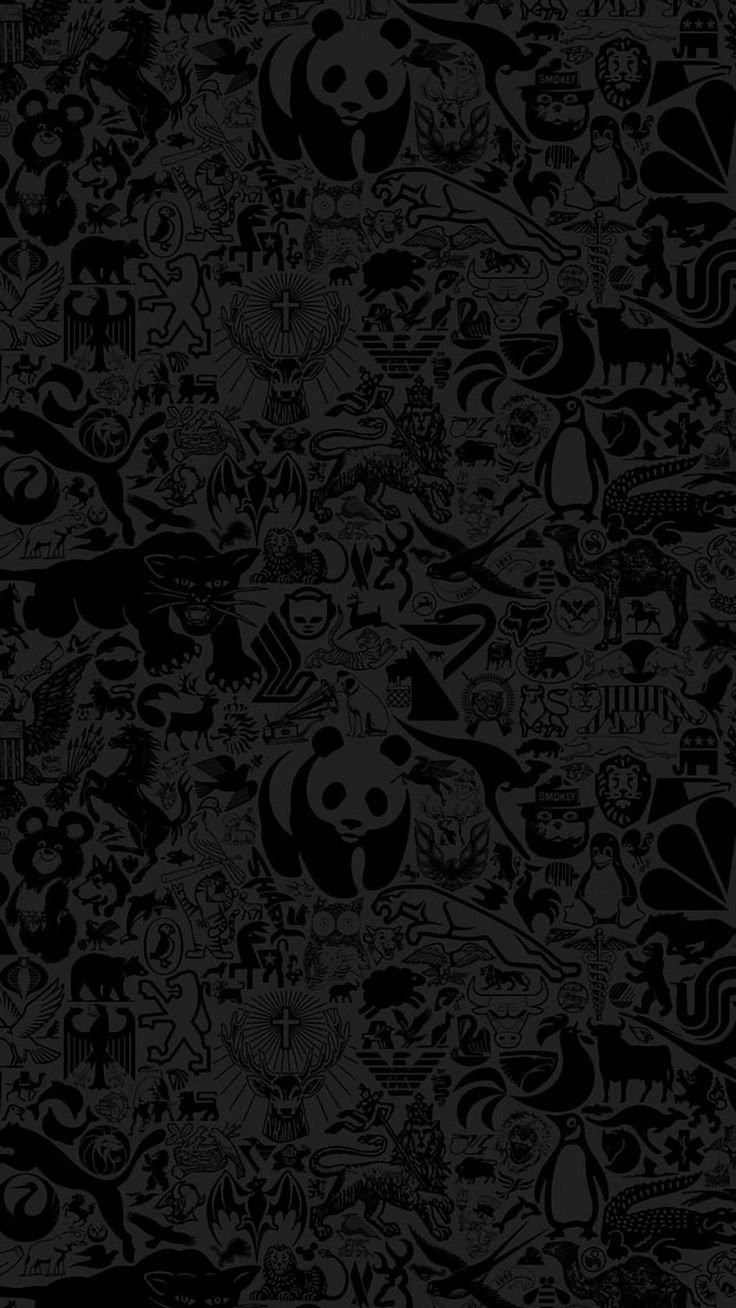 Черный фон с узорами