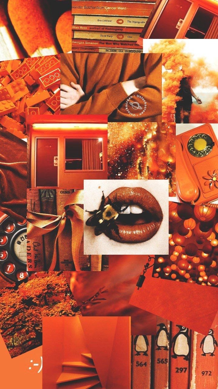 Оранжевая Эстетика коллажи
