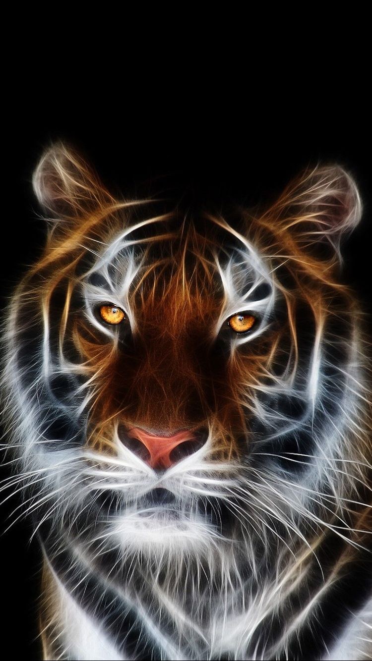 Тигр на заставку смартфона