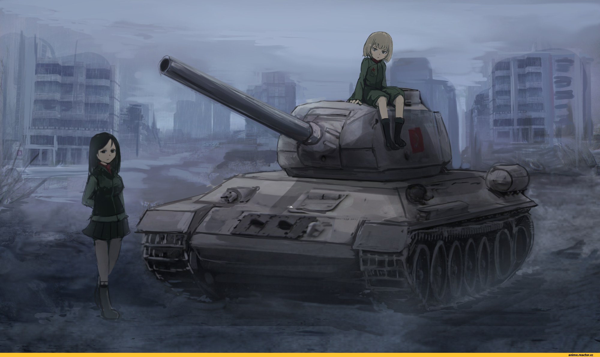 Тянки и танки. Аниме танкистки Нонна. Т 34 аниме. Girls und Panzer правда танки. Girls und Panzer т-34.