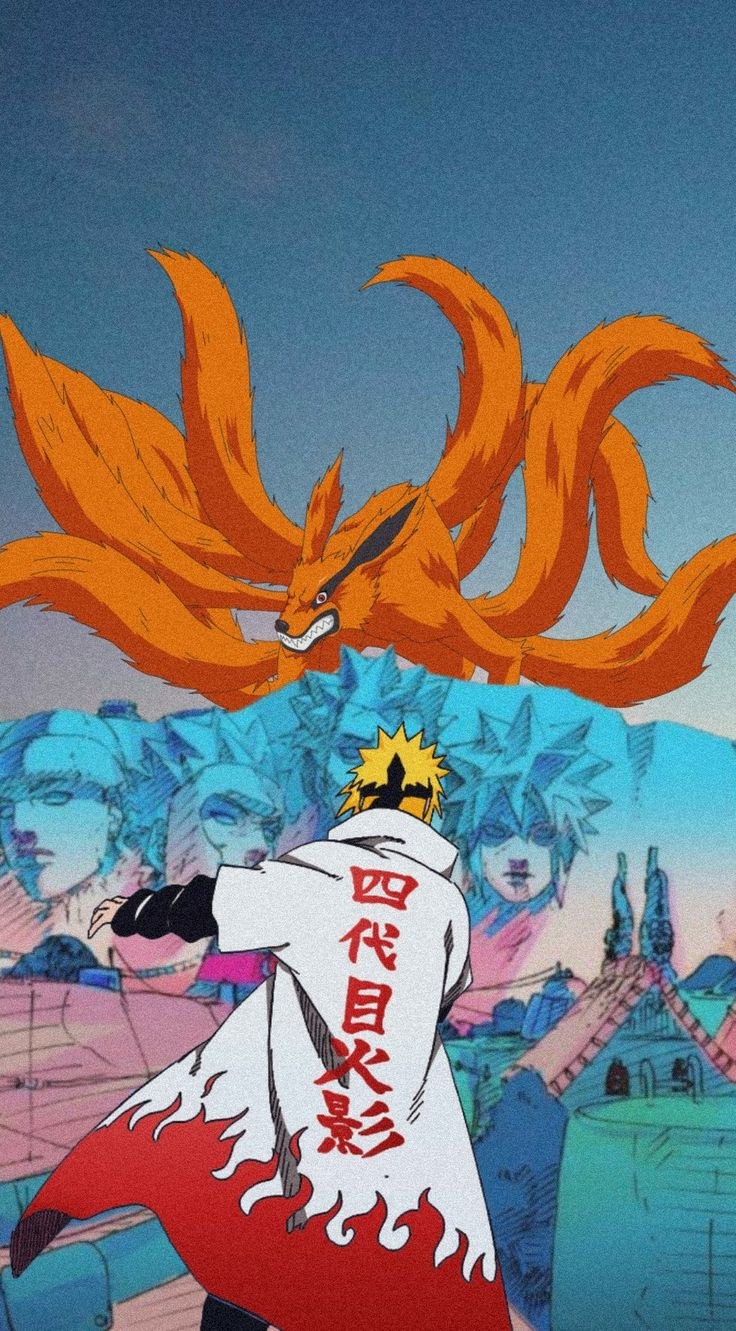 Минато Намикадзе и девятихвостый