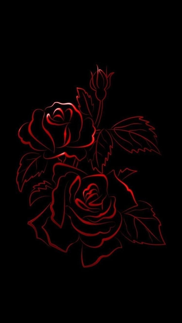 Бежево красные цветы