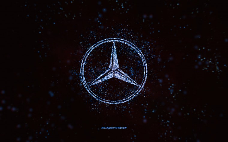 Mercedes Benz logo 4k