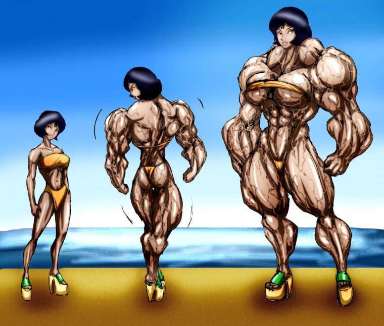 Эволюция девушки с огромными мускулами