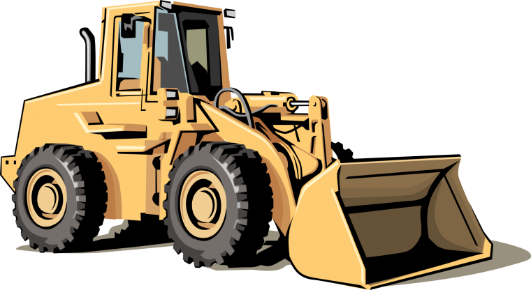 Бульдозер мультяшный