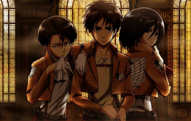 Эрен Йегер и Микаса