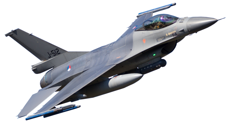 Военный самолет на прозрачном фоне