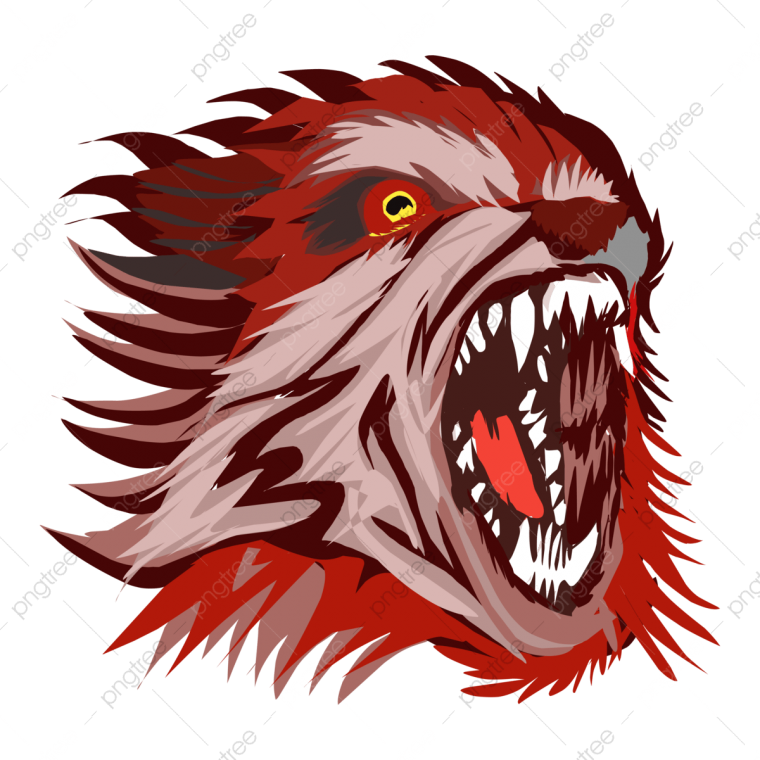 Красный волк PNG вектор