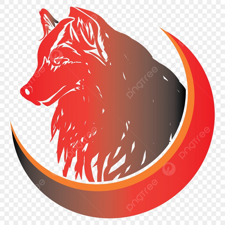 Красный волк вектор