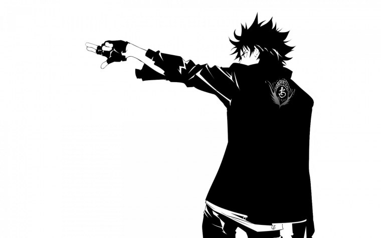 Аниме обои чб