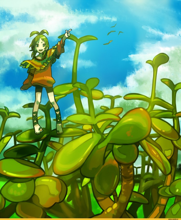 Девушка растение аниме