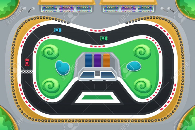 Игровая трасса вид сверху