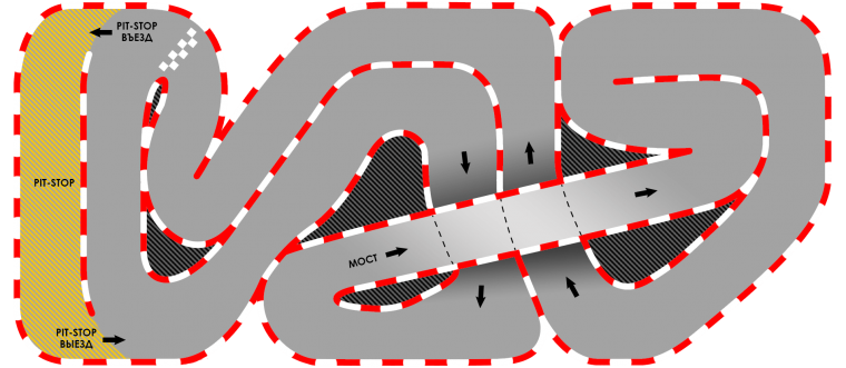 Трасса для гонок вид сверху