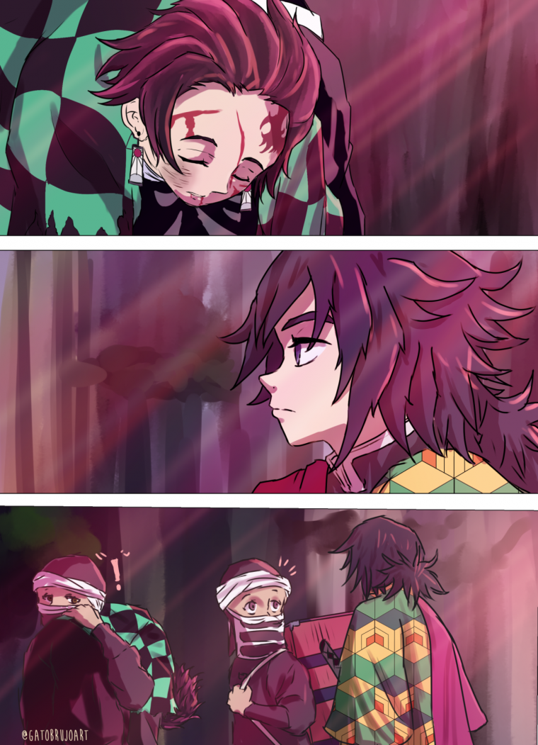 Танджиро демон и Томиока