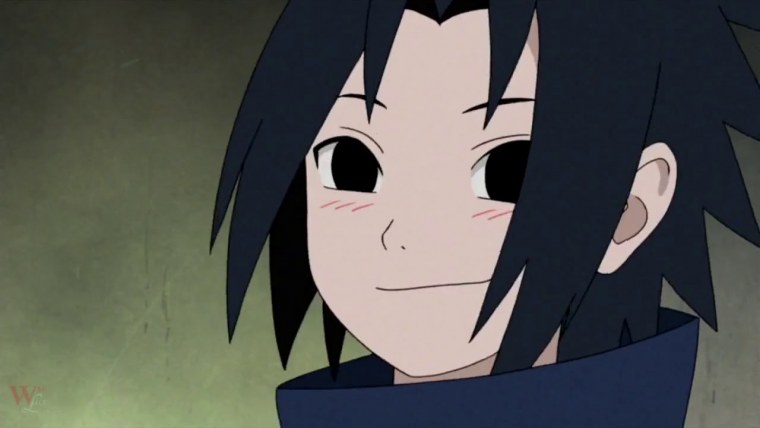 Саске улыбается скрины