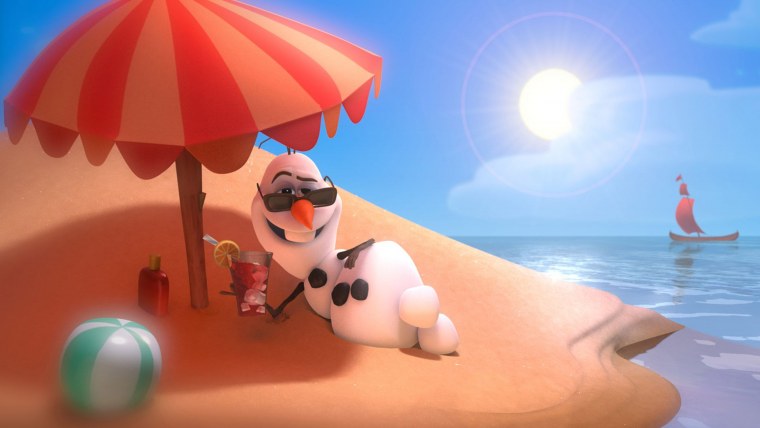 Олаф на пляже