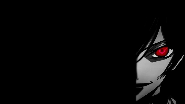 Аниме персонажи на черном фоне