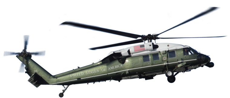 Военный вертолет на белом фоне