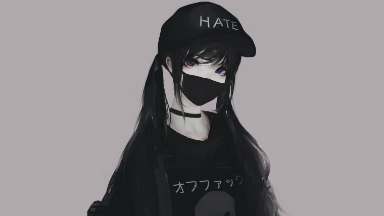 Аниме тян в маске