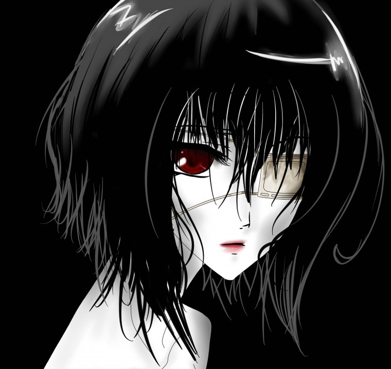 Мэй Мисаки черно белая