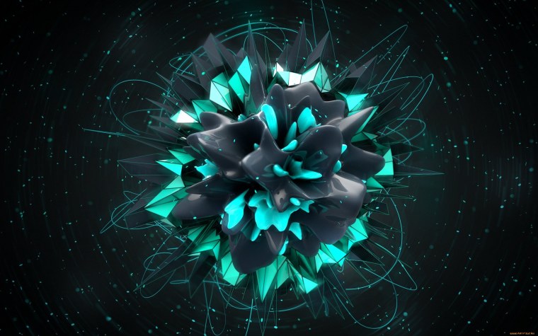 Черно бирюзовый