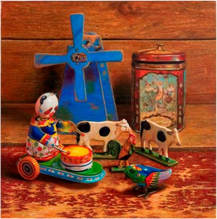 Натюрморт с игрушками живопись