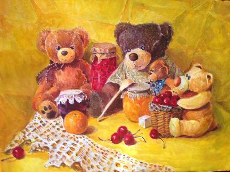 Мишки художник Анна Рябчевская картины