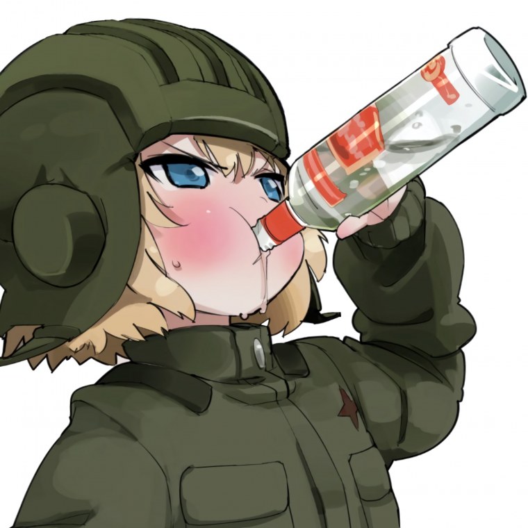 Girls und Panzer Катюша с водкой