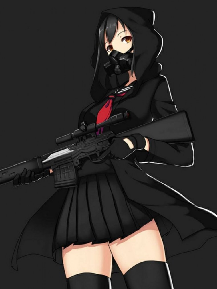 Аниме тянка снайпер