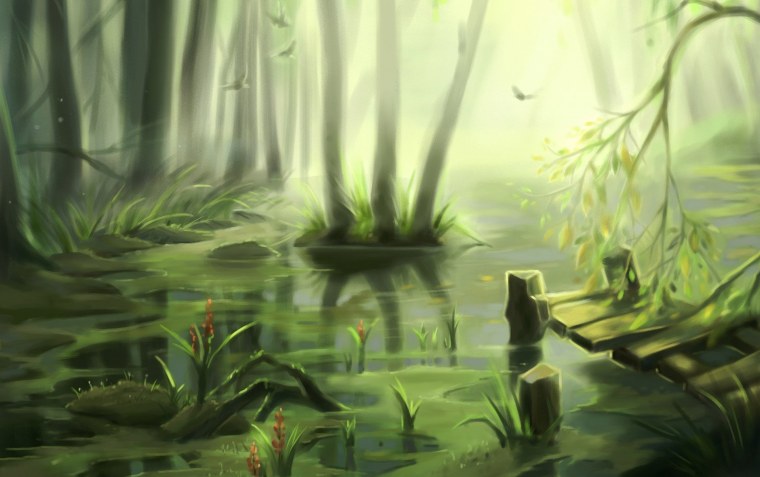 Болото мультяшное