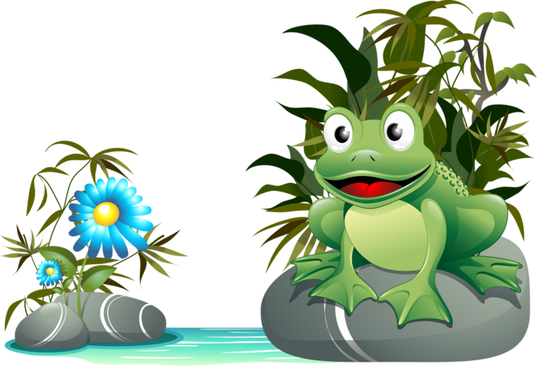 Полупрозрачный фон с лягушками