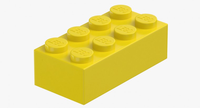 Yellow LEGO Brick 3x2