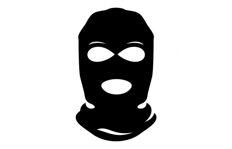 Наклейка бандит в маске