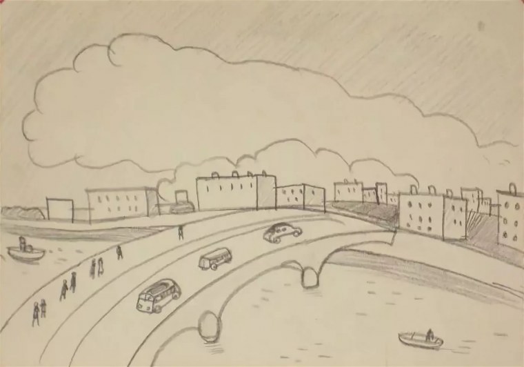 Угловая перспектива город