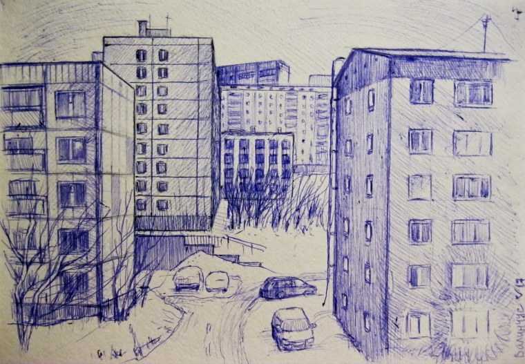 Пейзаж с перспективой для детей