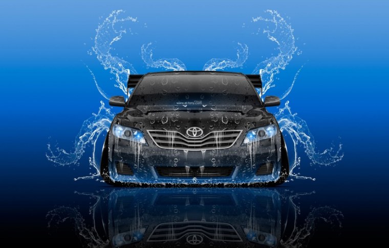 Автомобиль вода брызги