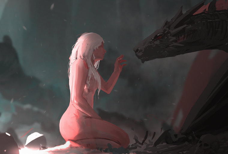 Эмилия Кларк игра престолов гиф