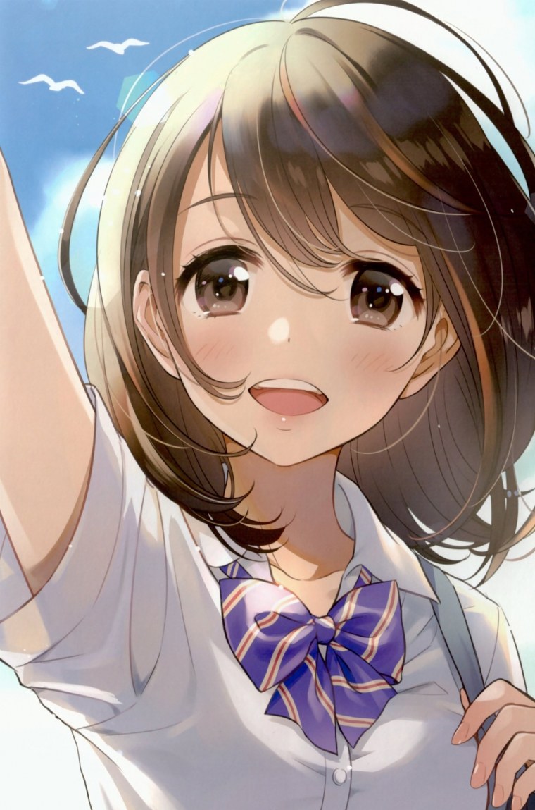 Аниме девушка улыбается