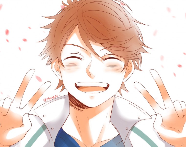 Аниме улыбка парня