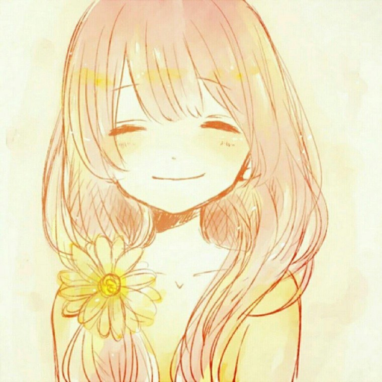 Аниме девушка улыбается