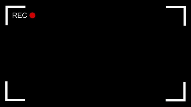 Видеокамера на черном фоне