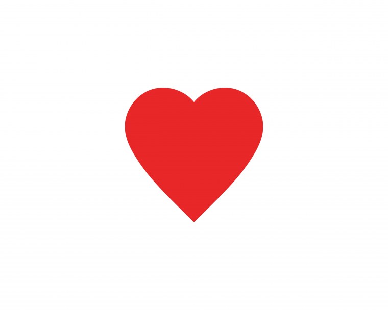 Сердце лайк на белом фоне