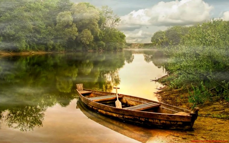 Пейзаж с лодкой