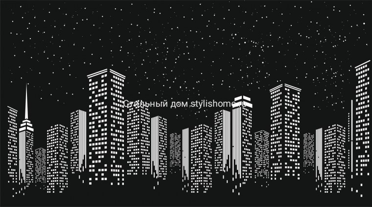 Силуэт ночного города
