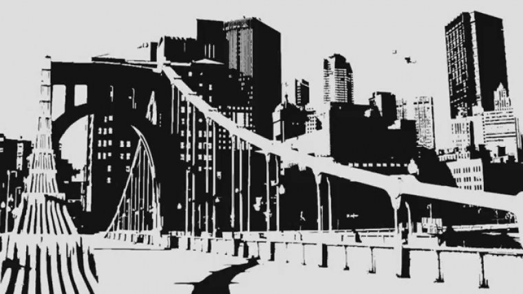 Нью Йорк вектор чб