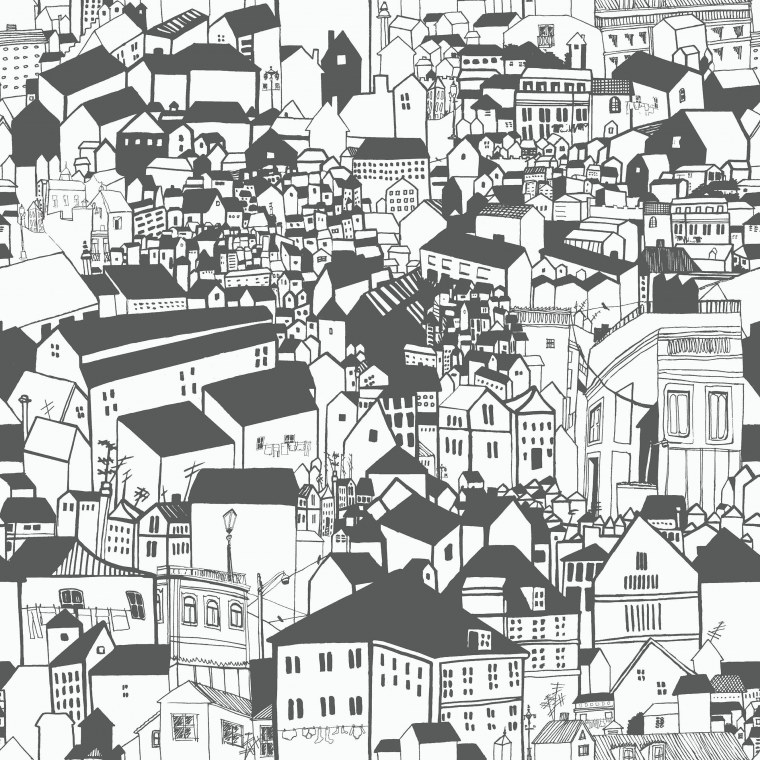 Черно белый город